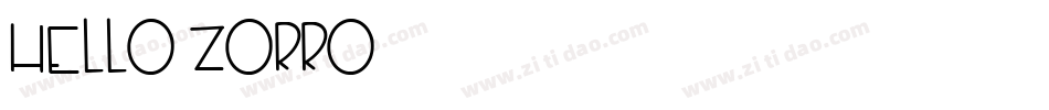 HELLO ZORRO字体转换